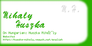 mihaly huszka business card